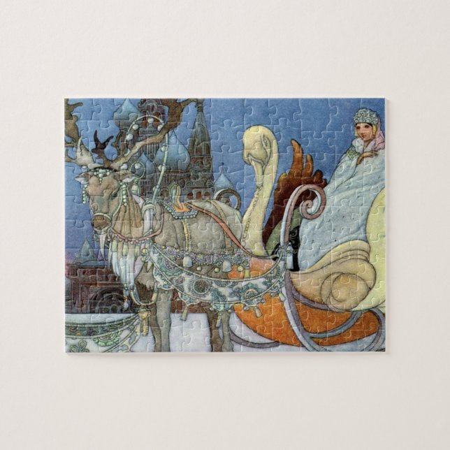 Puzzle Reine des neiges Russe Princesse Reindeer (Horizontal)
