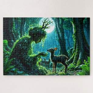 Puzzle Reine dryade de la forêt enchantée la nuit art