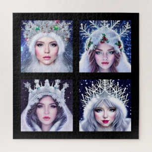 Puzzle Reines de neige Merveilleux monde hivernal