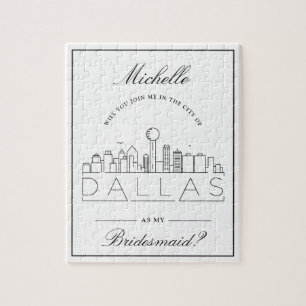 Puzzle Rejoignez-Moi À Dallas Bridesmaid Demande Jigsaw