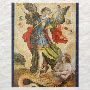 Puzzle Religieux vintage, Saint Michael Defeats Lucifer