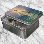 Puzzle Religion vintage, Jésus Christ marche sur l'eau<br><div class="desc">Illustration vintage conception religieuse du christianisme avec l'un des miracles de Jésus dans le Nouveau Testament, Jésus Christ marchant sur l'eau. Le jeune homme porte une longue robe qui coule et a un halo ou une aura sacré autour de sa tête pendant qu'il traverse une mer ou un océan avec...</div>