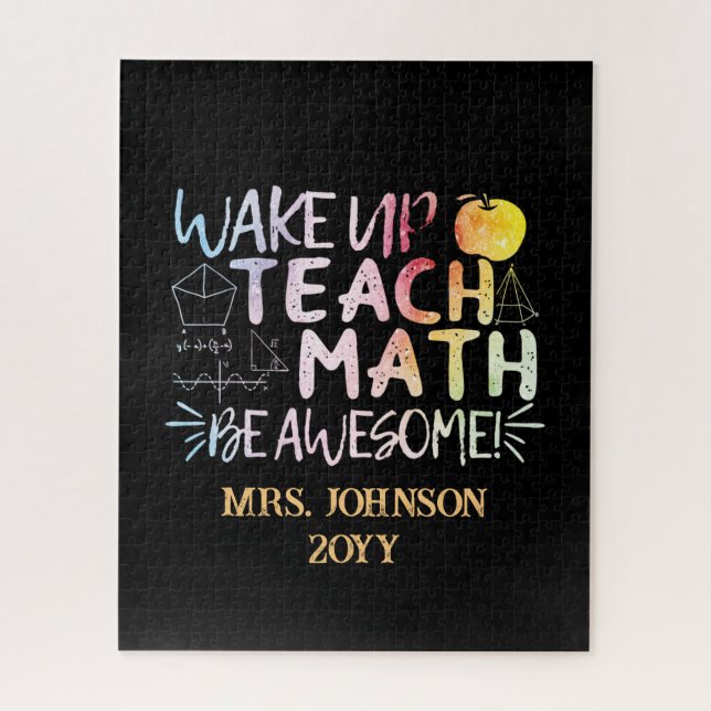 Puzzle Remerciement pour professeur de maths - Soyez géni (Vertical)