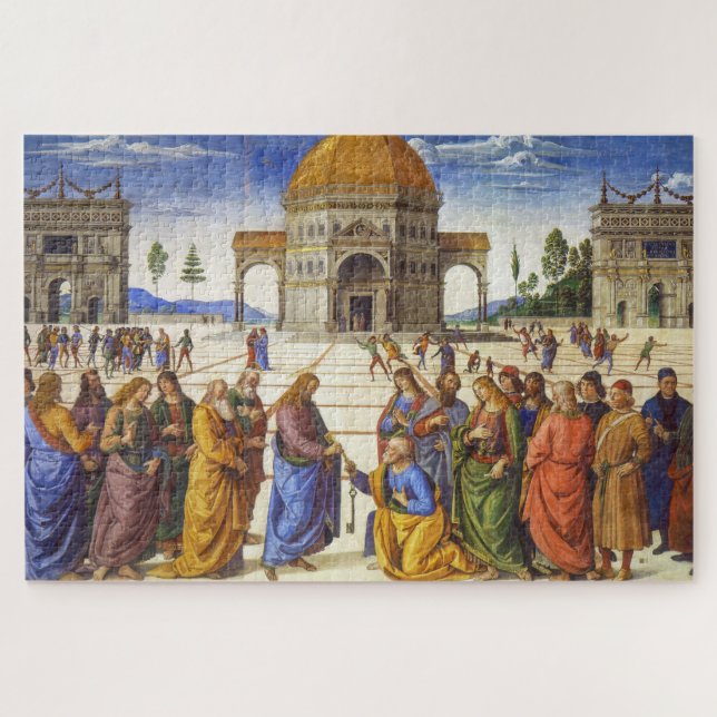 Puzzle Remise des clés | Pietro Perugino | (Horizontal)