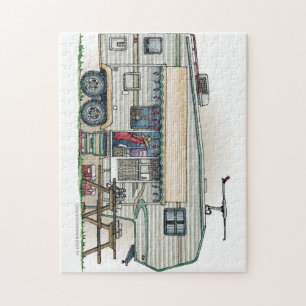Puzzle Remorque mignonne de voyage de campeur de