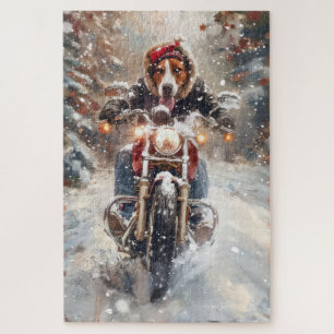 Puzzle Renard américain anglais vélo de Noël