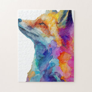 Puzzle Renard arc-en-ciel