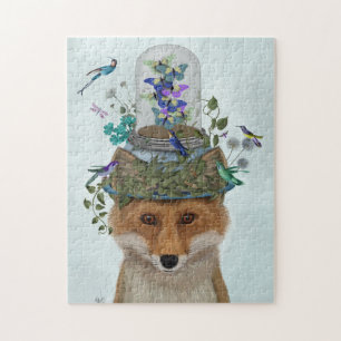 Puzzle Renard avec papillon Bell Jar