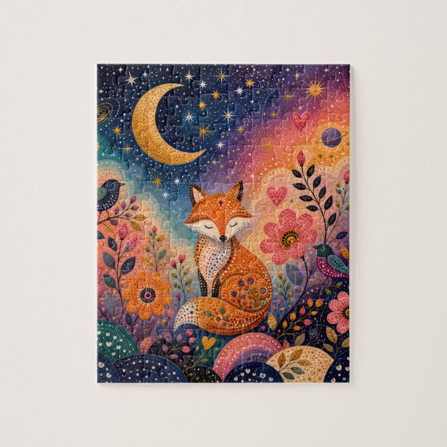 Puzzle Renard dans le jardin d'étoiles (Vertical)
