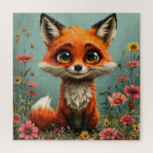 Puzzle Renard de dessin animé adorable
