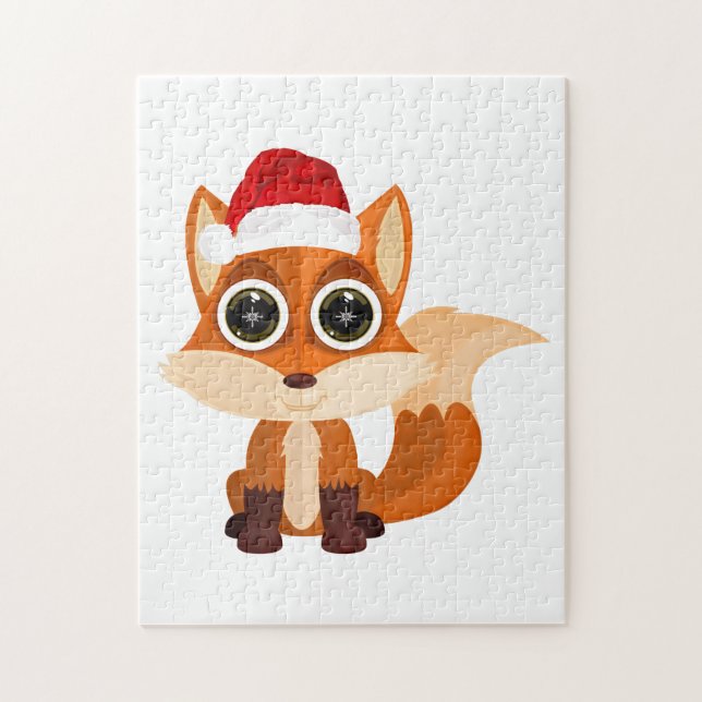 Puzzle Renard de Noël (Vertical)