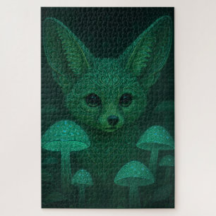 Puzzle Renard Enchanté & Champignons Bioluminescents Fair