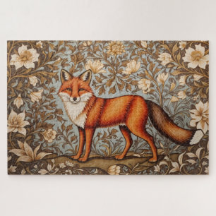 Puzzle Renard qui marche inspiré de William Morris 
