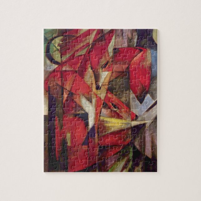 Puzzle Renards par Franz Marc, Art Cubisme Abstrait Vinta (Vertical)