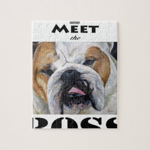 Puzzle Rencontrez le cadeau animal d'art de bouledogue