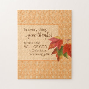 Puzzle Rendez Grâce en Toutes Choses - 1 Thes. 5:18