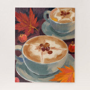 Puzzle Rendez-vous Latte d'automne Aquarelle de feuille