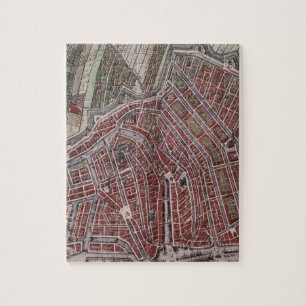 Puzzle Réplique carte de la ville d'Amsterdam 1652