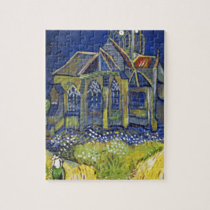 Puzzle reproduction de l'art de Van Gogh, L'église d'Auv