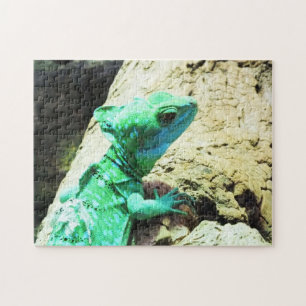 Puzzle Reptile de lézard vert
