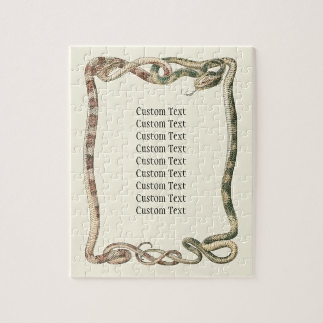 Puzzle Reptiles Vintage, Serpents ou Vipères en Bordure E (Vertical)