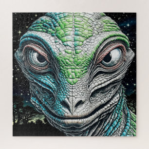 Puzzle Reptilian Lizard Homme Alien Extraterrestre En cou
