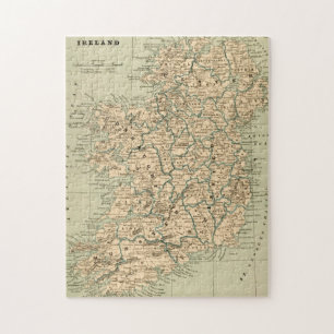 Puzzle République antique vintage de l'Irlande de carte