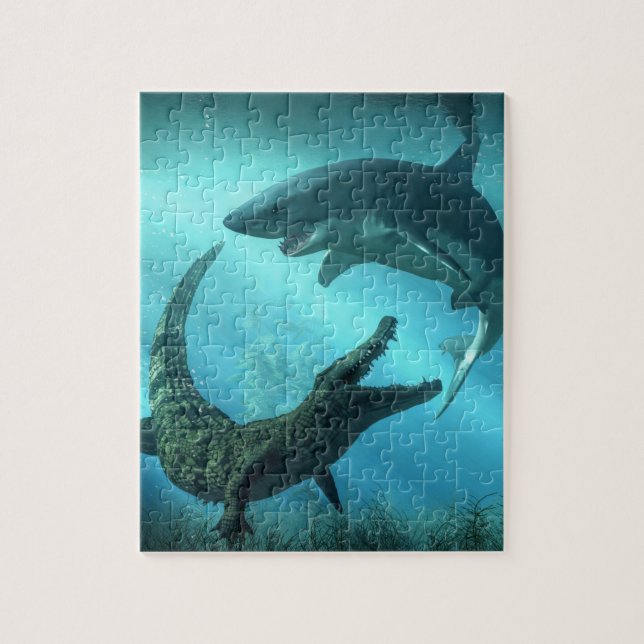 Puzzle Requin contre Crocodile (Vertical)