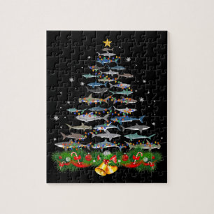 Puzzle Requin Noël Arbre de requin Amateurs de cadeaux