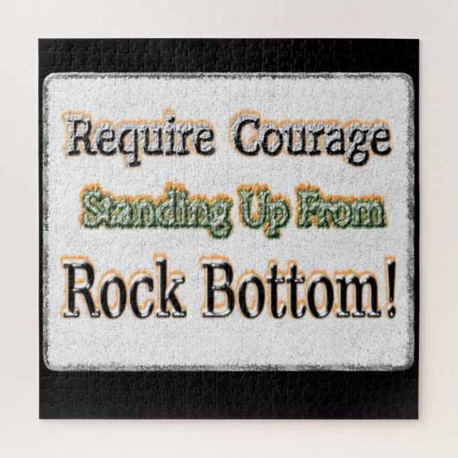 Puzzle "Require Courage" Joli Design. Commandez dès maint (Vertical)