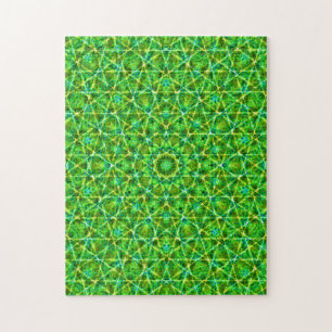 Puzzle Réseau Vert Kaléidoscope/Filet de Kaléidoscope Ver