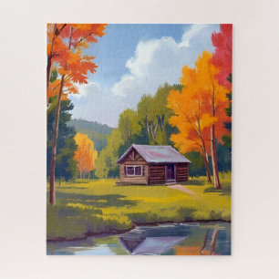 Puzzle Résidence d'Automne Chalets au bord du Lac