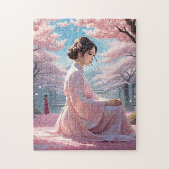 Puzzle Résoudre les pétales de cerisier Sakura | Femmes a (Vertical)
