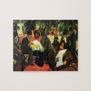 Puzzle Restaurant de jardin par August Macke, Art ancien