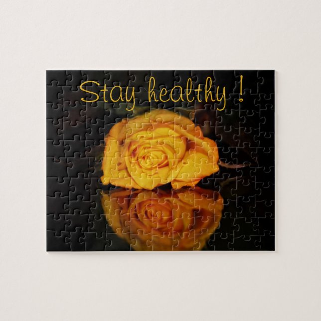 Puzzle Restez en bonne santé avec la rose (Horizontal)