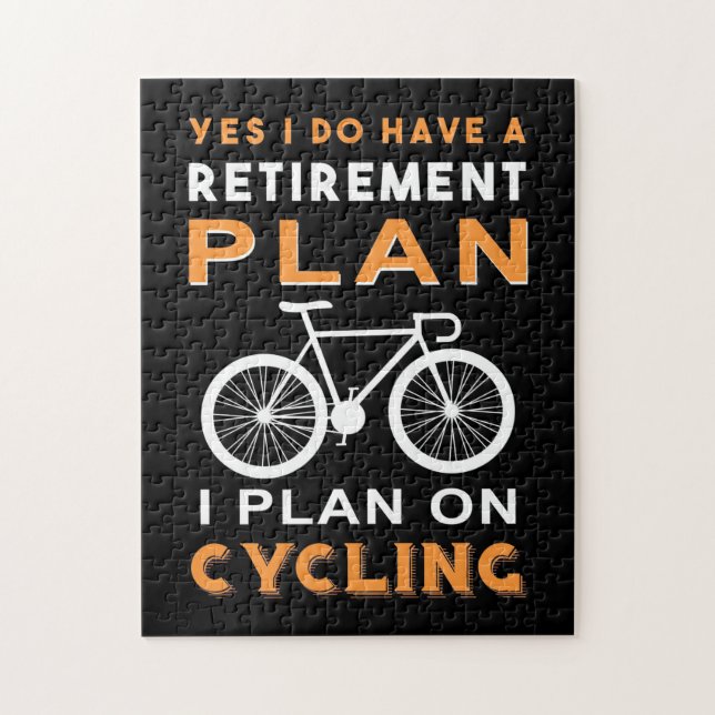 Puzzle Retirement plan I Plan on cycling (Vertical)