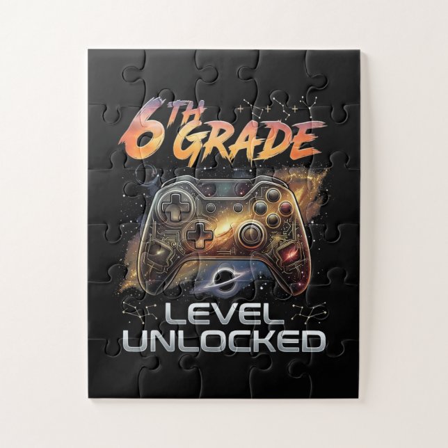 Puzzle Retour à l'école 6e Garçons Premier Jour d'école (Vertical)