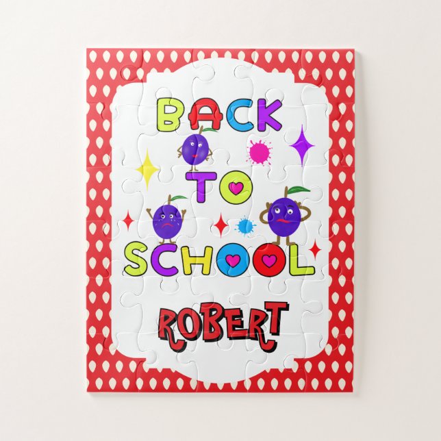 Puzzle Retour à l'école : Plum Chaos drôle (Vertical)