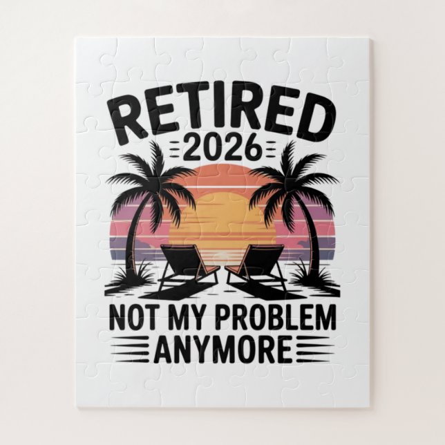 Puzzle Retraité 2026 plus mon problème (Vertical)