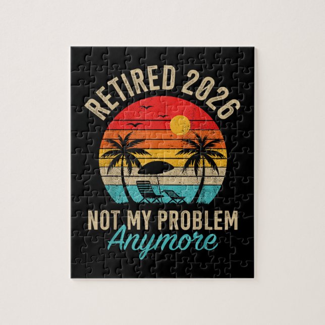 Puzzle Retraité 2026 plus mon problème À la retraite (Vertical)