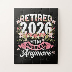 Puzzle Retraité 2026 Plus Mon Problème Fleurs
