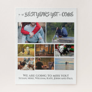 Puzzle Retraite de collage photo personnalisée 8 blanc