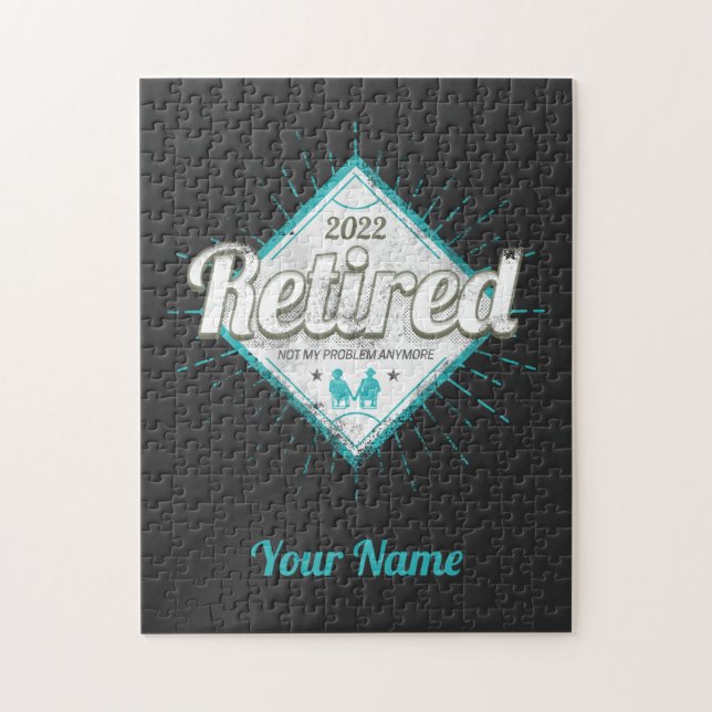 Puzzle Retraité Pas Mon Problème Plus Retraité Vintage (Vertical)