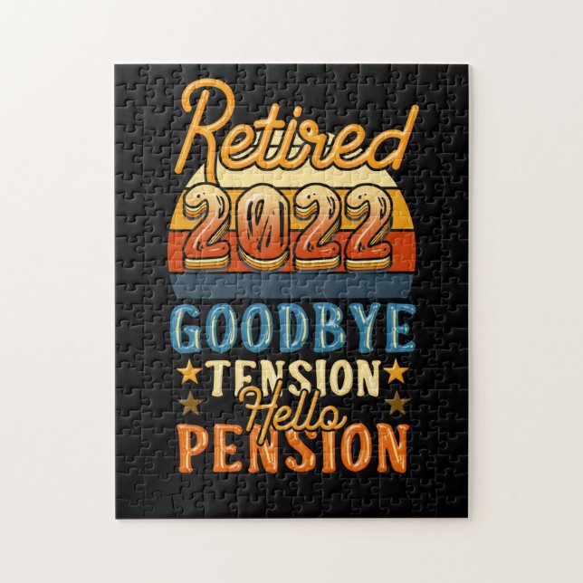 Puzzle Retraite Retraite Adieu Tension Bonjour Pension (Vertical)