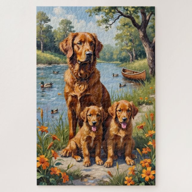 Puzzle Retriever Tolling de Nouvelle-Écosse Riverside Lil (Vertical)