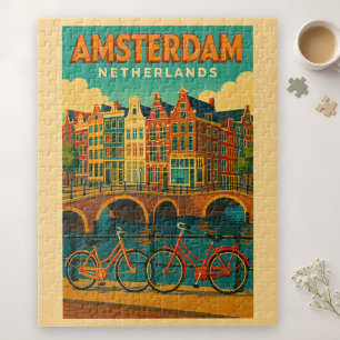 Puzzle Rétro Amsterdam Pays-Bas