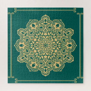 Puzzle Rétro Boho Chic Bohème Hippie Rosette Mandala