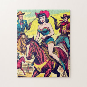 Puzzle Retro Country Western Comics