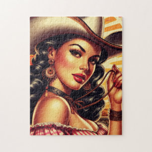 Puzzle Retro Cowgirl