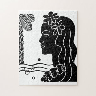 Puzzle Retro Hawaiian Hula Girl